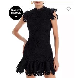 Black Aqua smocked dress